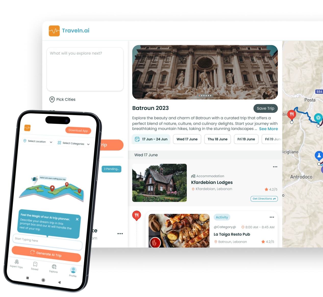 Traveln app discover & explore